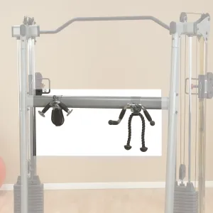 Body-Solid (GDCCRACK) Functional Trainer Accessory Rack Attachment for Lat Pulldown Suitable, Organizer for Grips, V-Bars, Straight Bars & Rope Handles, Home and Commercial Gym Accessories
