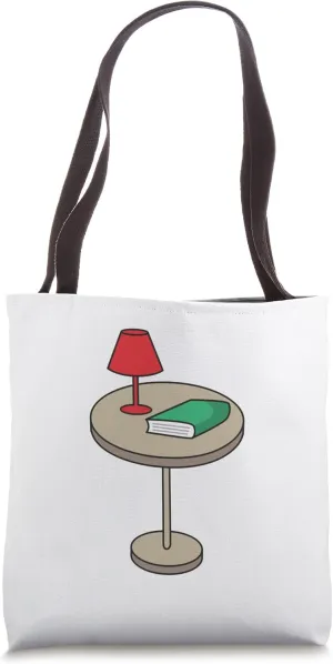 Book and Lamp on a Table Tote Bag