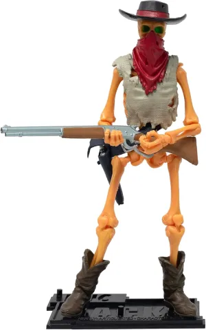 Boss Fight Studio Epic H.A.C.K.S. Outlaw Skeleton Action Figure – Highly Articulated Collectible Figurine and Accessories – Pistol, Shotgun, Rifle Sling, Rope, Alternate Hands & Head, and Stand – 1:12
