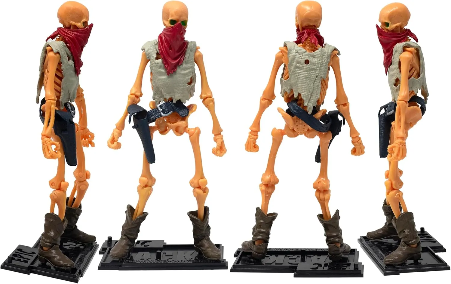 Boss Fight Studio Epic H.A.C.K.S. Outlaw Skeleton Action Figure – Highly Articulated Collectible Figurine and Accessories – Pistol, Shotgun, Rifle Sling, Rope, Alternate Hands & Head, and Stand – 1:12