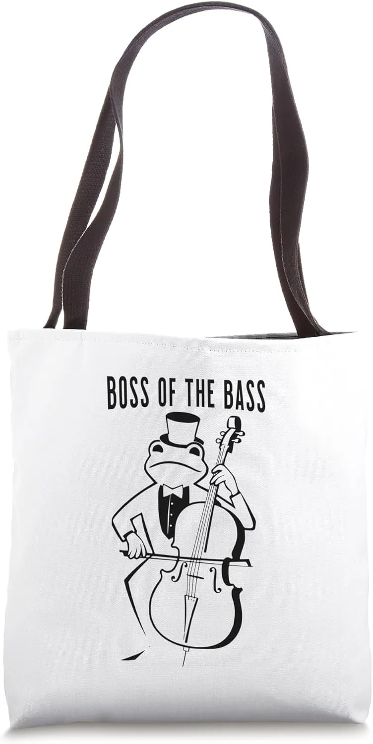 Boss of the Bass Frog Orchestra Double Bass Double Bass Tote Bag