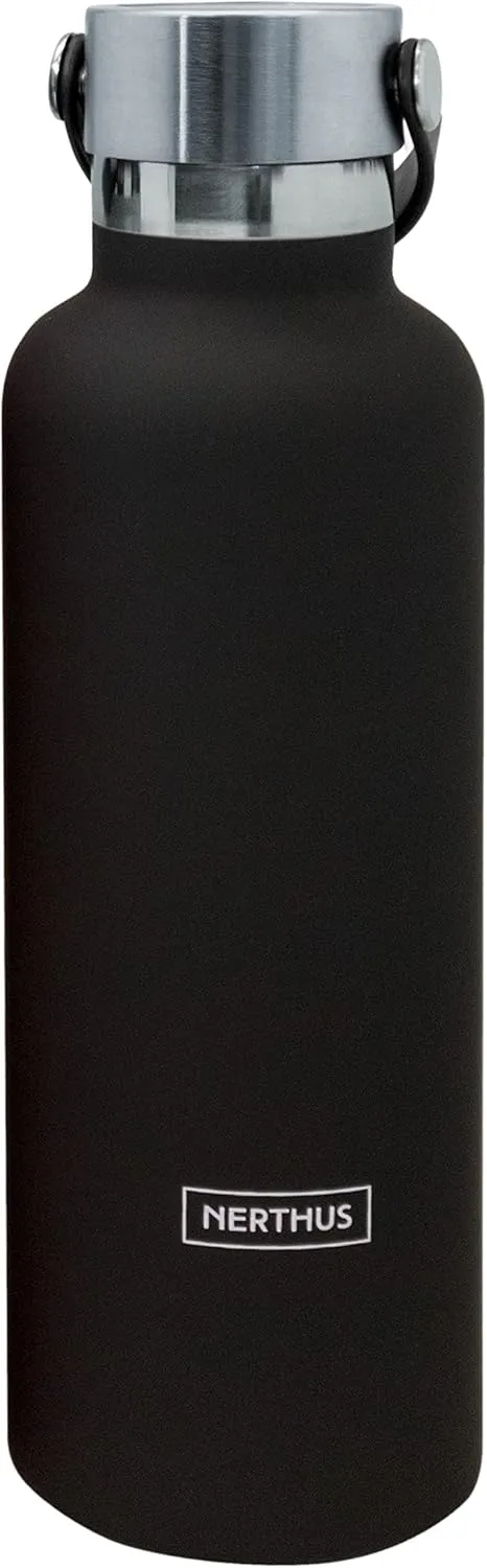 Bottle Thermos Cap Double Wall Handle for Hot and Cold Stainless Steel Coral Design 750 ml BPA Free, 18/8