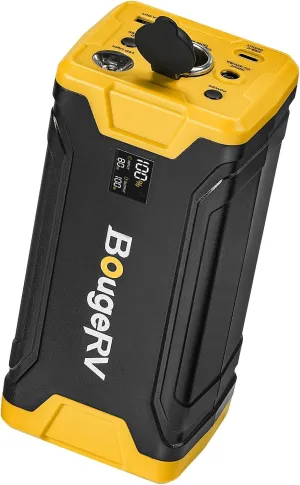 BougeRV 277Wh Portable Power Station, Backup Battery for Most Car Refrigerators, Portable Power Supply with Dynamic Display Panel