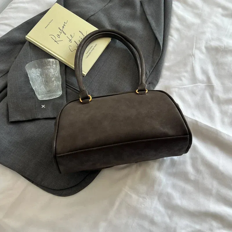 Bow Design Double Pockets Baguette Bag