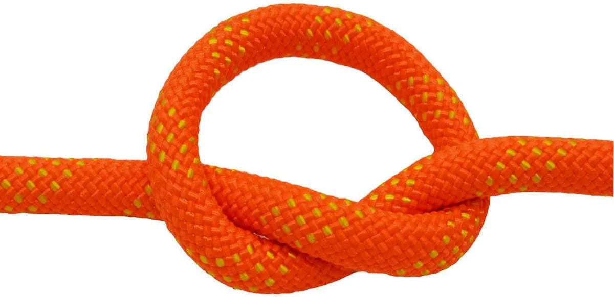 Braided Polyester Arborist Rigging Rope (3/8 inch X 100 feet) High Strength Outdoor Rope for Tree Climbing Hiking Camping Swing, Orange