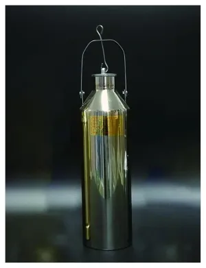 Brass Stainless Steel Heavy Oil Sampler Liquid Petroleum Bitumen Sampler Sampling Bucket Asphalt Sample Bottle(Stainless Steel,0.5L)