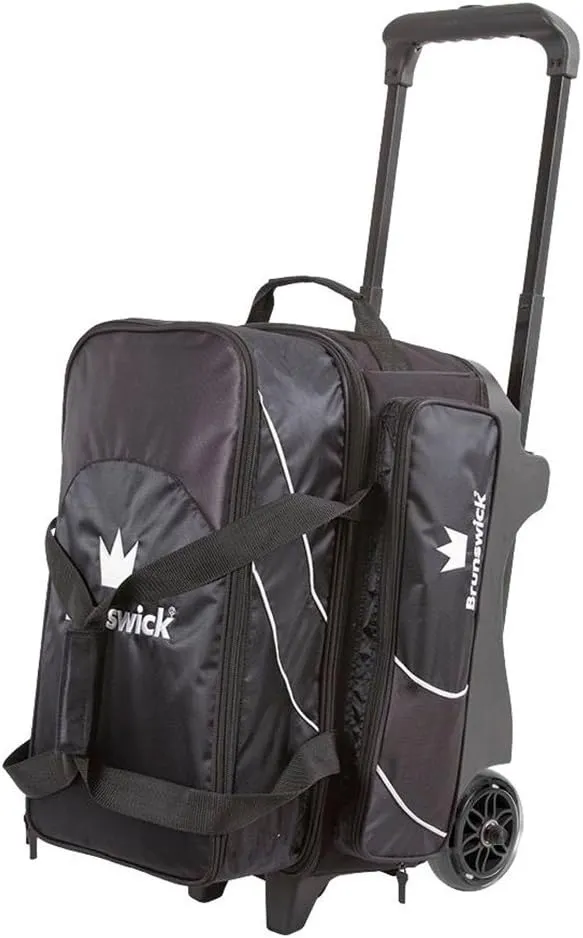 Brunswick Edge Double Roller Bowling Bag, Black
