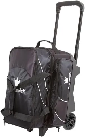 Brunswick Edge Double Roller Bowling Bag, Black