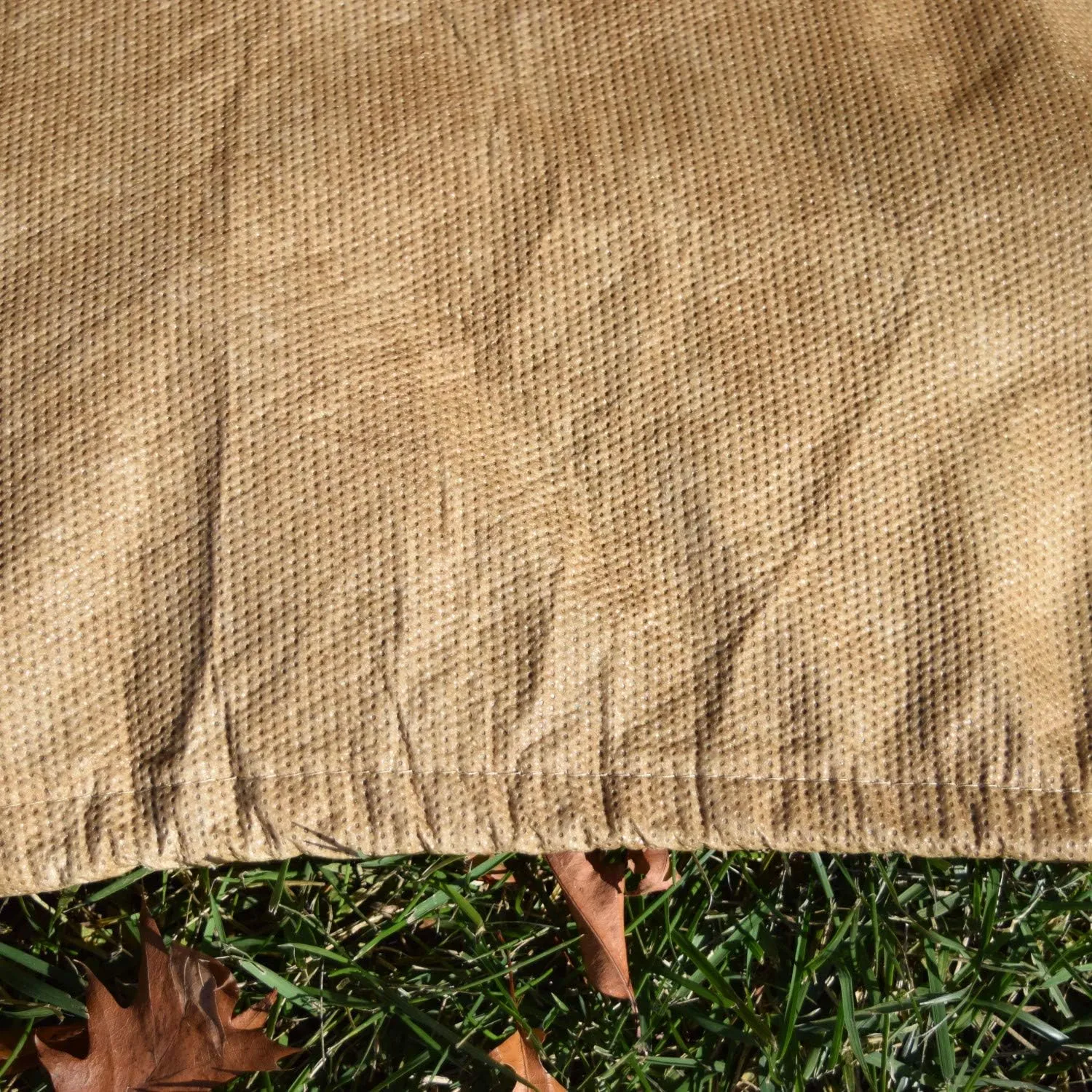 Budge P5A31SF1 All Seasons Round Patio Table Cover Lightweight, UV-Resistant, Small, Tan