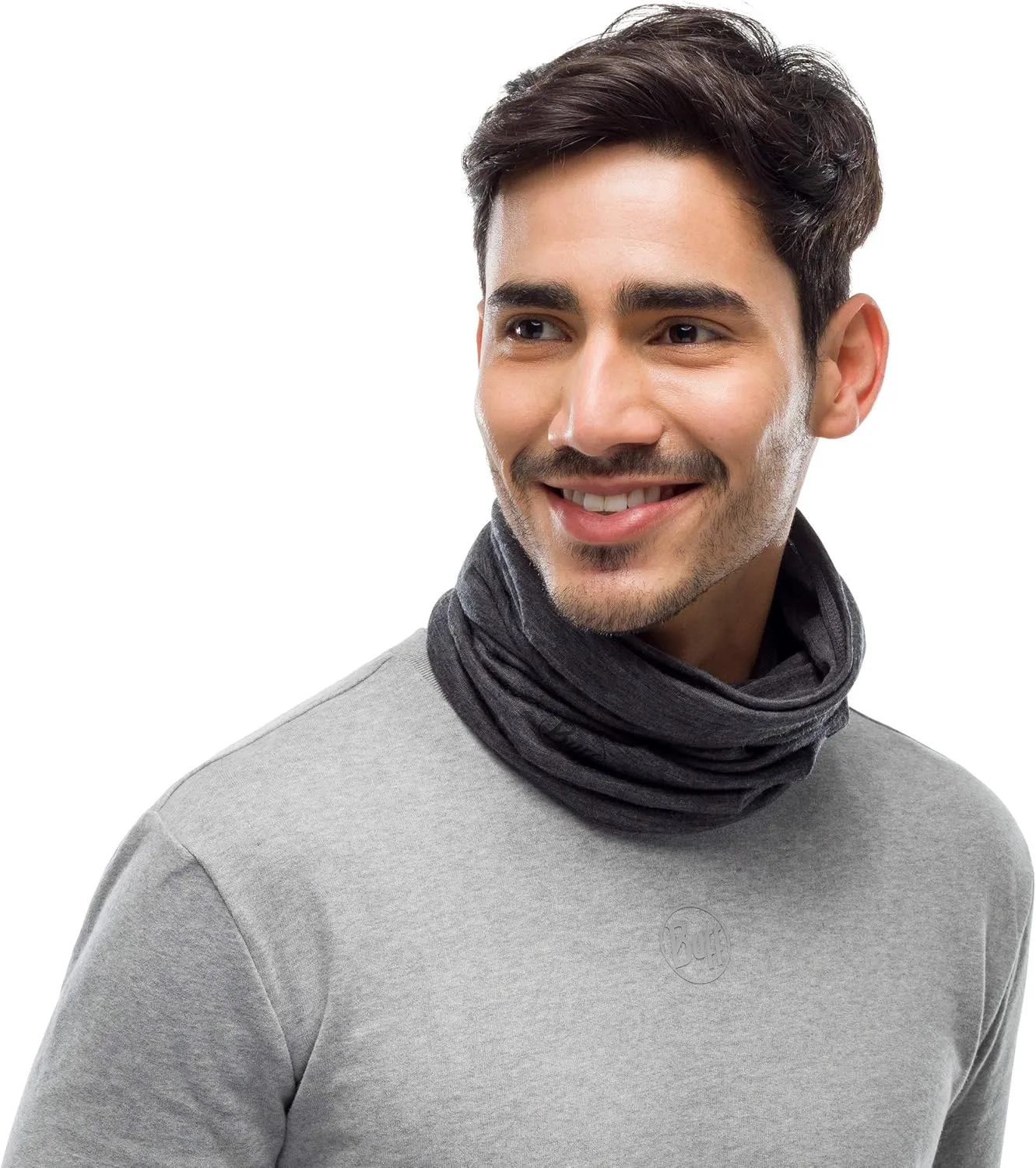 BUFF Lightweight Merino Wool Neck Gaiter 100% Ethically Sourced Wool, Versatile, Temperature Regulating Face Mask, Adult Size