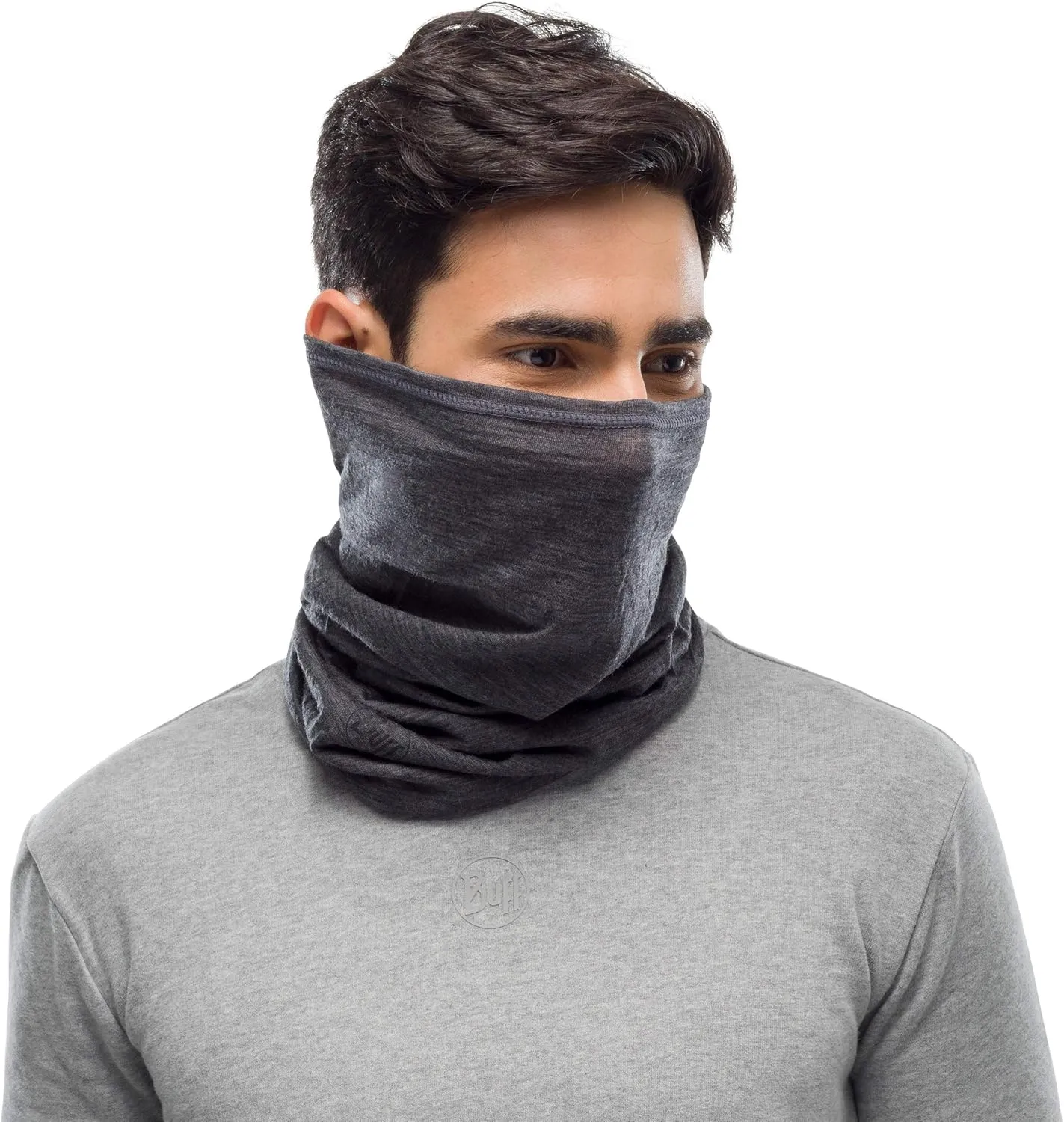 BUFF Lightweight Merino Wool Neck Gaiter 100% Ethically Sourced Wool, Versatile, Temperature Regulating Face Mask, Adult Size