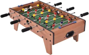 BUSHLY 27" Foosball Table, Portable Indoor Table Football Set W/2 Footballs and 18 Football Goalkeepers for Game Room Bars Family Gatherings Parties