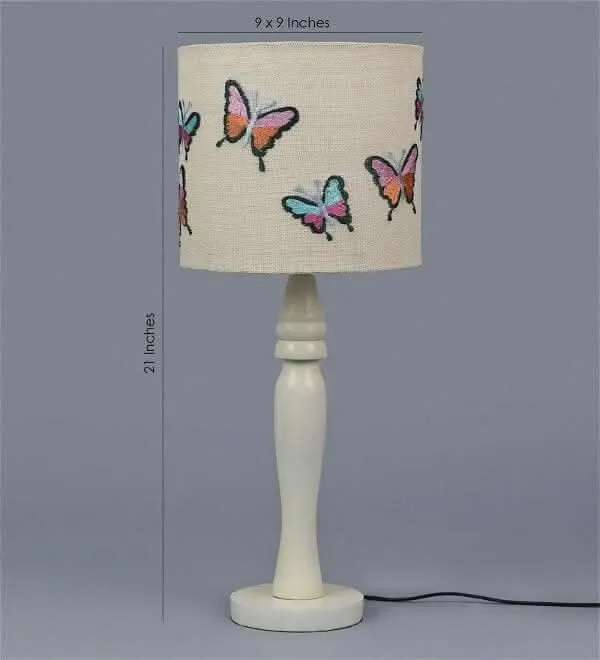 Butterfly On Jute Lamp