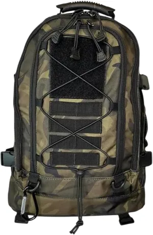 Camo Expandable Travel Backpack - 1000 Denier Cordura Polyester, Large Capacity Zipper Backpack with Multi Compartments - Lightweight & Comfortable Padded Straps - Ideal for Hiking, Camping & Outdoor