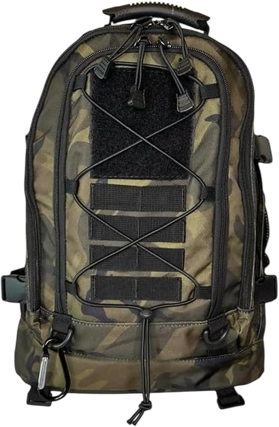 Camo Expandable Travel Backpack - 1000 Denier Cordura Polyester, Large Capacity Zipper Backpack with Multi Compartments - Lightweight & Comfortable Padded Straps - Ideal for Hiking, Camping & Outdoor