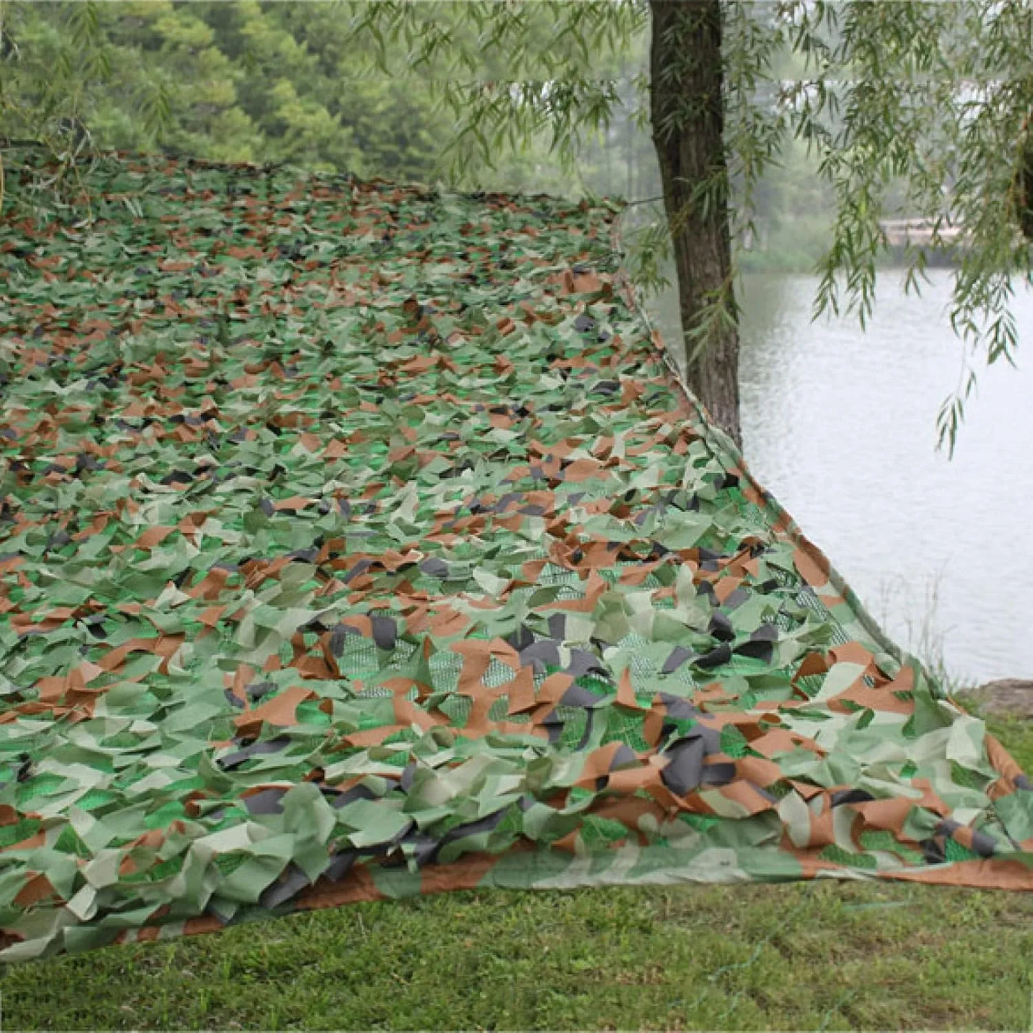 Camouflage Sunshade net Sunscreen net Mountain Open air Hidden Outdoor Military Decoration Hunting Protective Cover,jungle-5x10m(16.4x32.8ft)