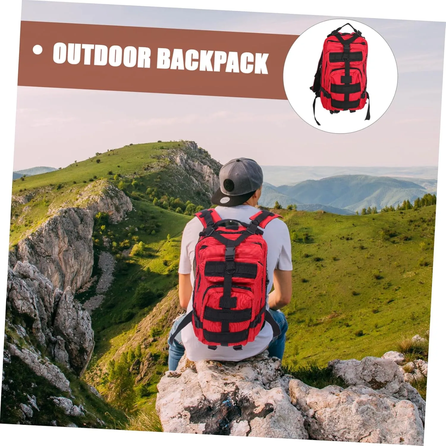 Camping Backpacks Multifunctional Bag Backpack for Outdoor Back Storage Pouch Double Shoulder Bag