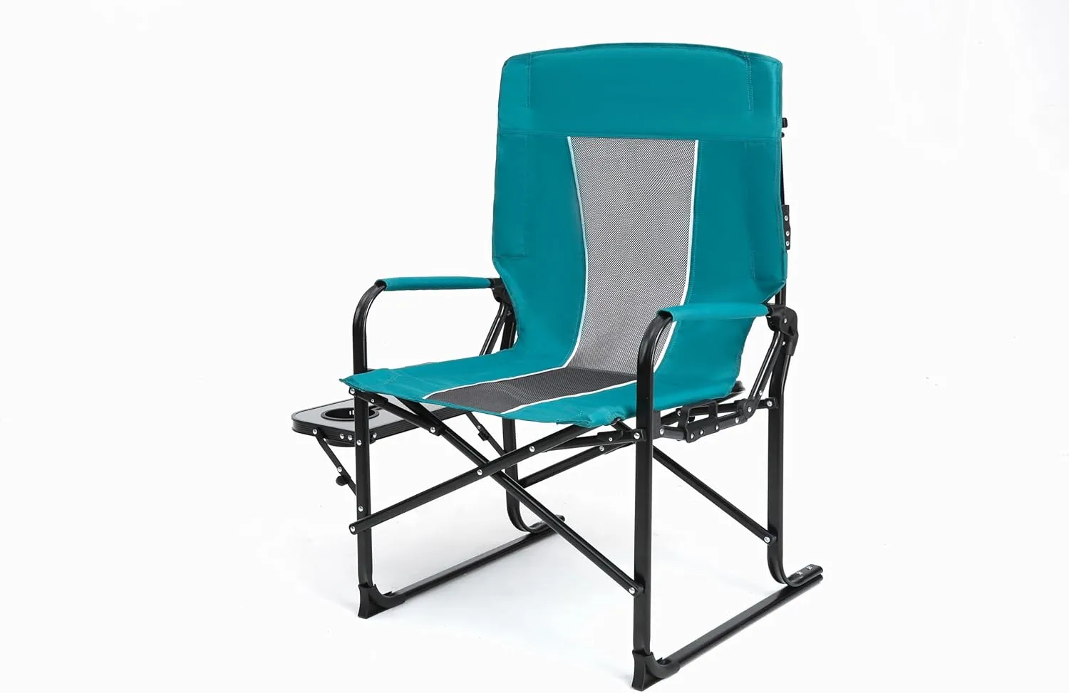 Camping Directors Chair, Heavy Duty,Oversized Portable Folding Chair with Side Table, Pocket for Beach, Fishing,Trip,Picnic (Blue)
