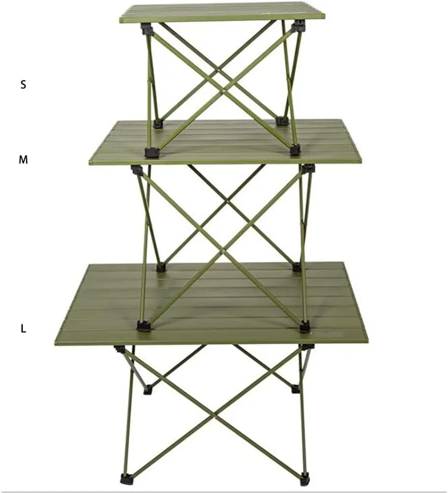 Camping Folding Table 1pc Outdoor Folding Aluminum Plate Table Picnic Portable Barbecue Table Self-Driving Mountain Trip Easy to Carry for Outdoor Picnic Beach