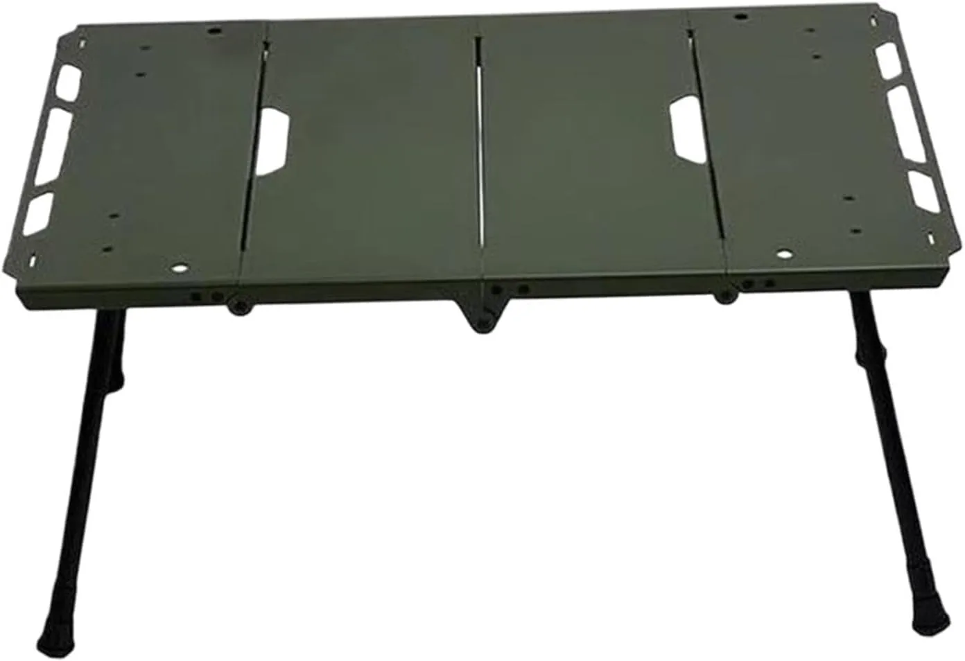 Camping Folding Table Foldable Table Ultralight Furniture Outdoor Desk with Adjustable Legs for Barbecue Beach Patio Backyard, Green