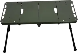 Camping Folding Table Foldable Table Ultralight Furniture Outdoor Desk with Adjustable Legs for Barbecue Beach Patio Backyard, Green