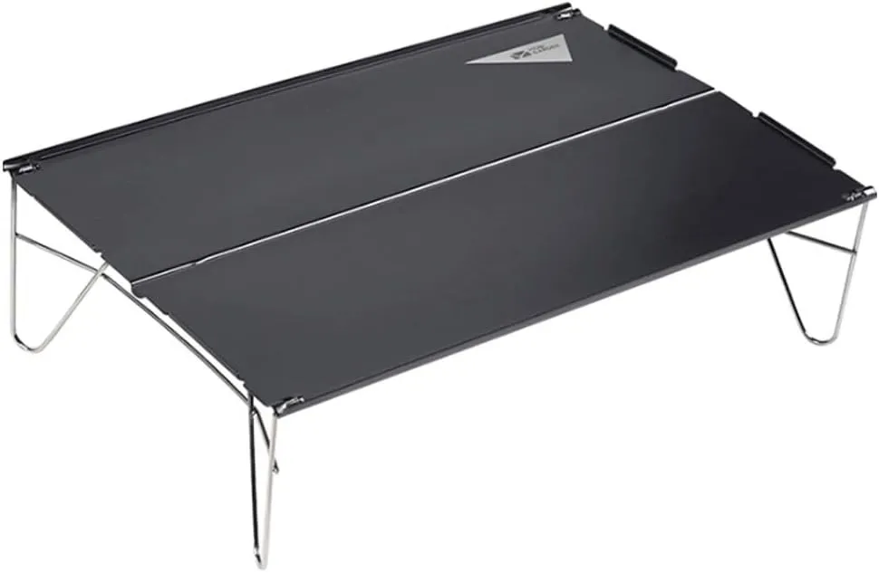 Camping Folding Table Mini Folding Portable Picnic Camping Table with Aluminum Legs Roll Up Table Top Mesh Layer for Camping/Banquet Folding Tables Easy to Carry for Outdoor Picnic Beach