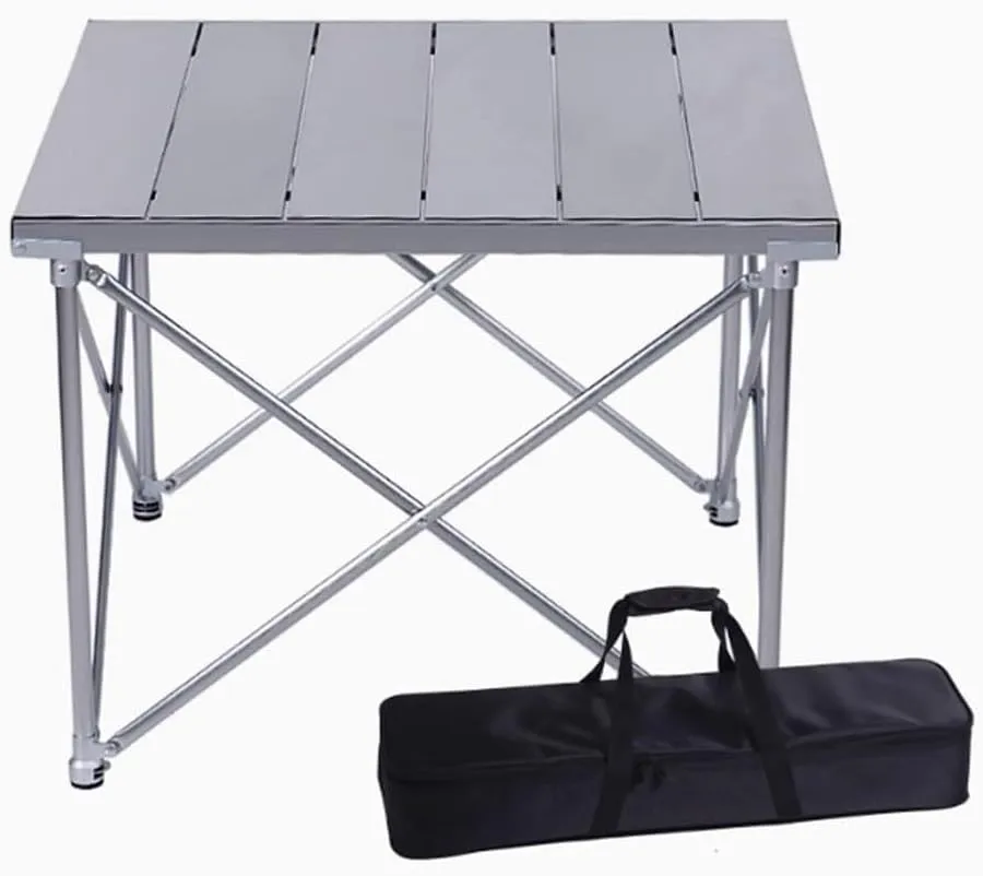 Camping Folding Table Outdoor Aluminum Adjustable Lift Table Lightweight and Durable Picnic Table for Picnic BBQ
