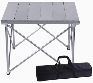 Camping Folding Table Outdoor Aluminum Adjustable Lift Table Lightweight and Durable Picnic Table for Picnic BBQ