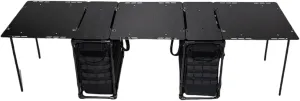 Camping Folding Table with Carbon Fiber Table Top Portable Outdoor Table for Hiking, Picnic, Patio, BBQ, Travel and Fishing,B