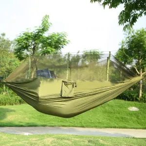 Camping Hammock with Mosquito Net, 600 lbs Capacity, Double Size 102 x 55 inches, Green