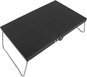 Camping Table, 12.6x4.8x8.3in Folding Portable Camp Side Table Stainless Steel Lightweight Carry Bag Beach Outdoor Hiking Picnics BBQ Cooking Dining Kitchen, Mini Beach Table Camp
