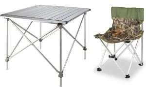 Camping Table Chairs Portable Folding Table Set, Outdoor Aluminum Alloy Can Lift Picnic Table, Portable Table with Carrying Bag (Color : Package 1)