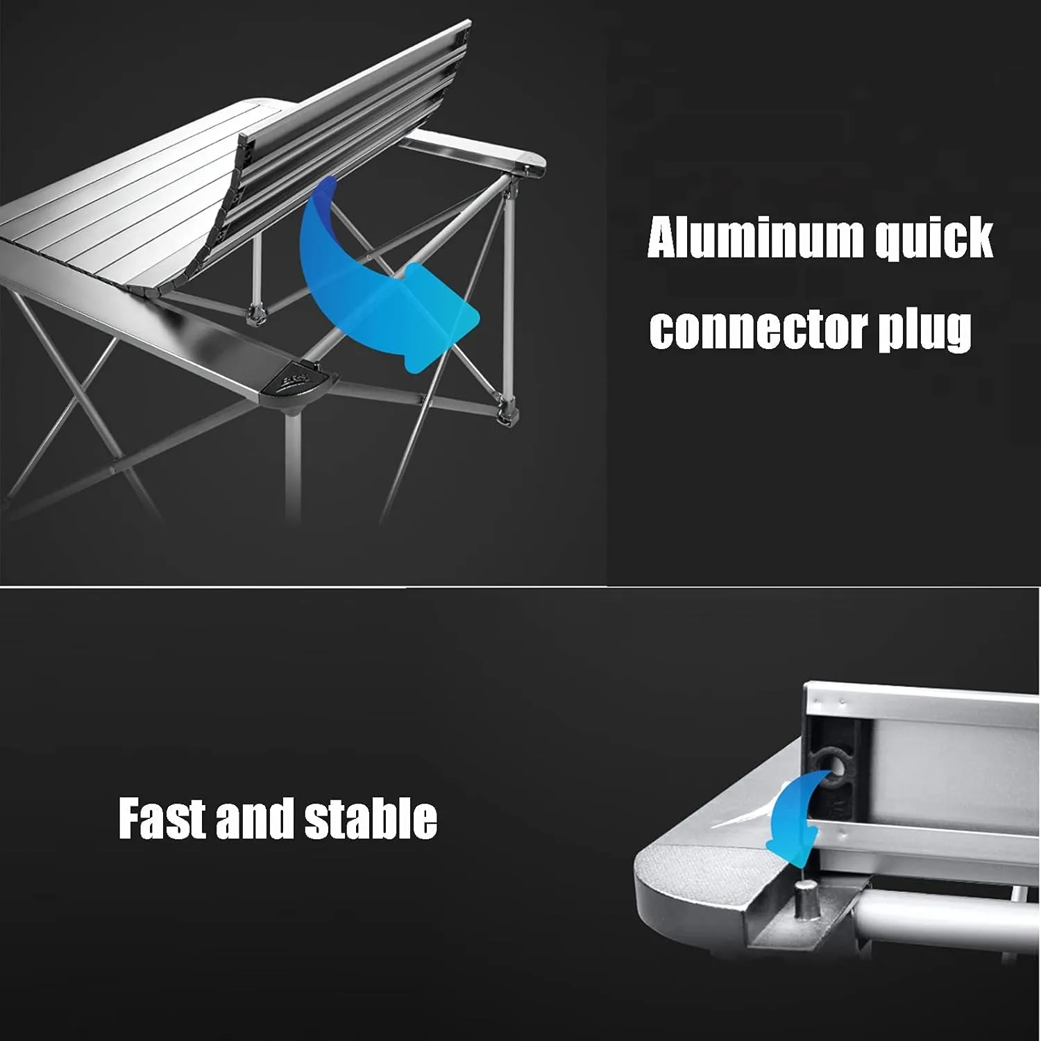 Camping Table Chairs Portable Folding Table Set, Outdoor Aluminum Alloy Can Lift Picnic Table, Portable Table with Carrying Bag (Color : Package 4)