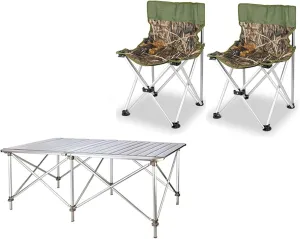 Camping Table Chairs Portable Folding Table Set, Outdoor Aluminum Alloy Can Lift Picnic Table, Portable Table with Carrying Bag (Color : Package 4)
