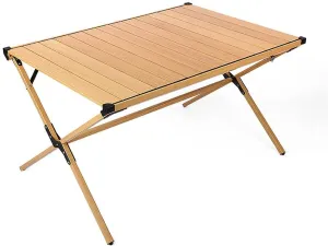 Camping Table, Fold up Lightweight Camping Table, 4-6 Person Portable Roll up Aluminum Table with Carry Bag for Outdoor (Gray : C)