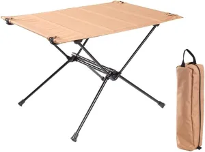 camping table Foldable Camping Table-Aluminum Lightweight Folding Table Compact Roll Up Tables Table for Fishing Picnic BBQ Foldable and lightweight camping table