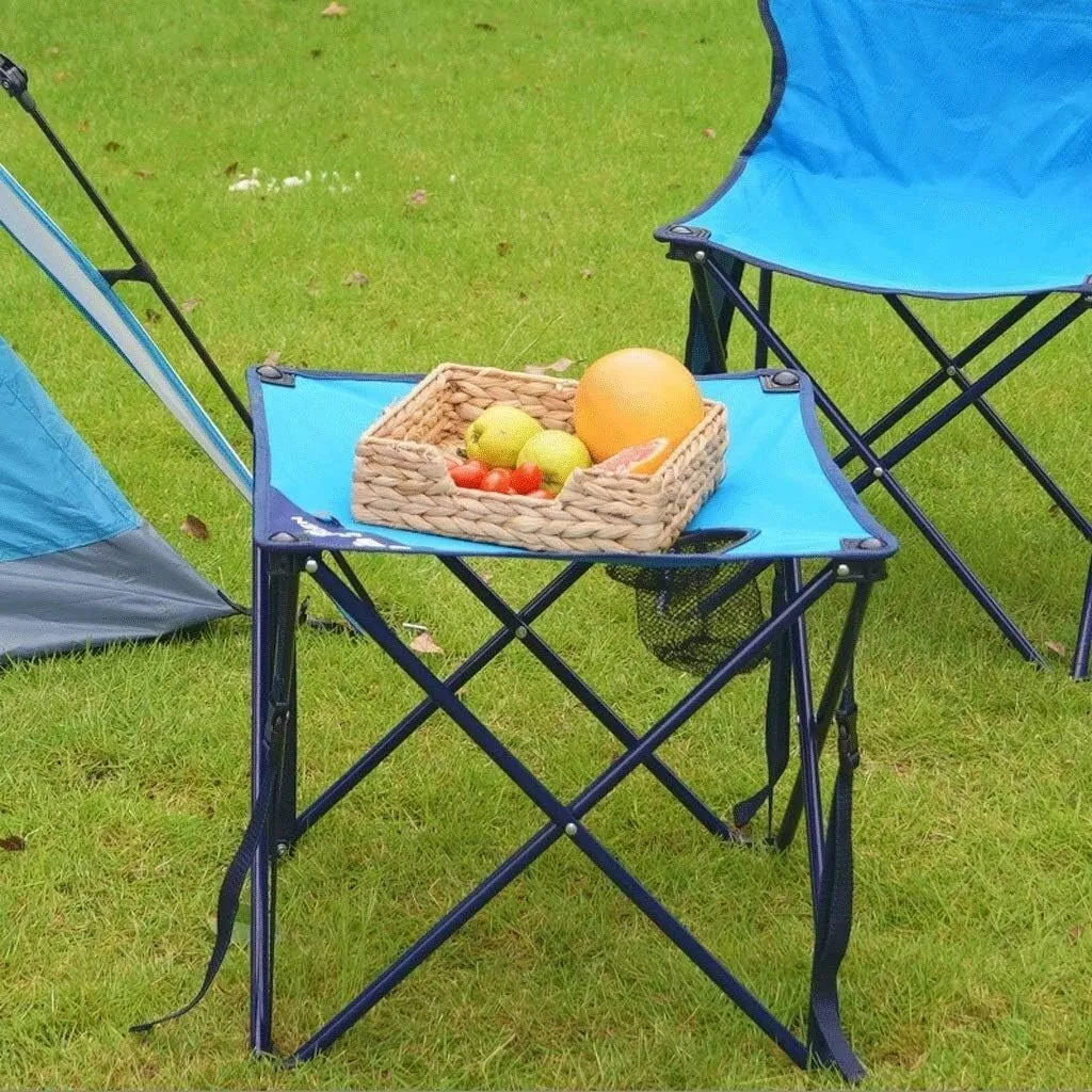 Camping Table Folding Table Outdoor Table Camping Folding Table Strengthen Load-bearing Picnic Folding Tables Aluminum Table for Outdoor Dining Tables Folding Camping Table, 45*45*40cm
