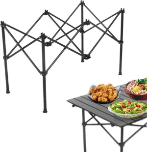 Camping Table Leg - Heavy Duty Adjustable Table Legs Outdoor Camping, Foldable Easy Transport Desk Base | Portable Table Legs Ideal for Picnics Beach Camps Use, Sturdy Base Stability Uneven Grounds