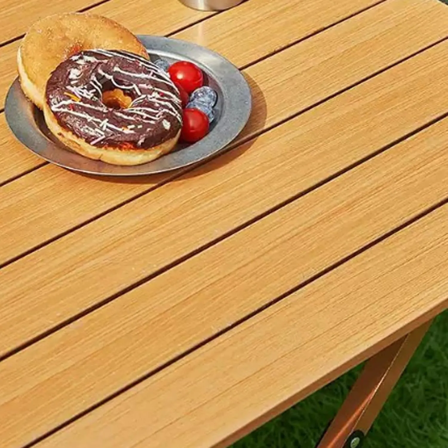 Camping Table Roll Up Table Lightweight, 4 Person Portable Table with Carry Bag for Outdoor BBQ Picnic Gathering(A,60x60x45cm)