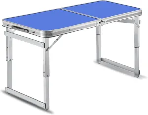 Camping Table,Portable Outdoor CampTable Ultralight Aluminum Folding Picnic Table Outdoor Indoor BBQ Dining Table for Camp, Hiking, Beach, BBQ,B