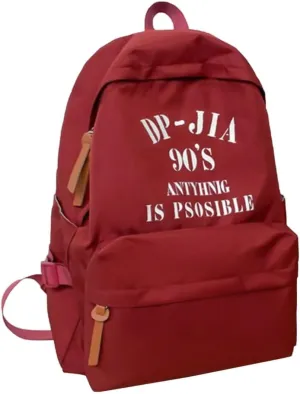 Campus School Bag Nylon Backpack Large Capacity College Book Bag for Women