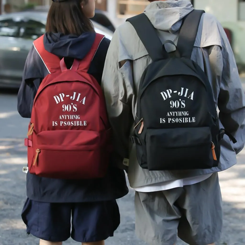 Campus School Bag Nylon Backpack Large Capacity College Book Bag for Women