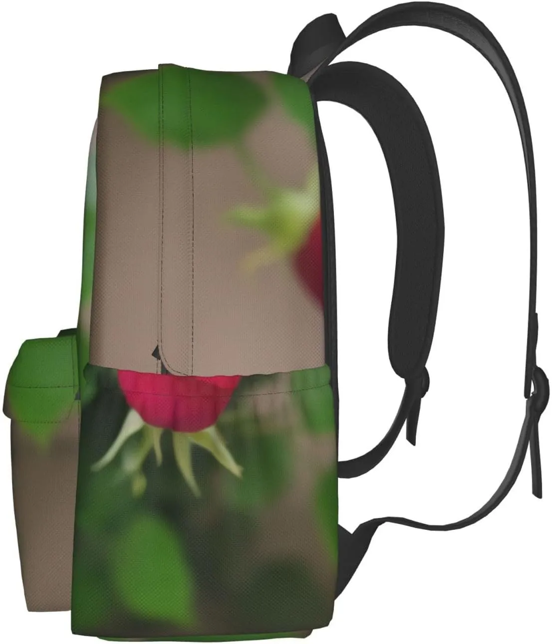 Candles And Roses Backpack Print Shoulder Canvas Bag Travel Large Capacity Casual Daypack With Side Pockets
