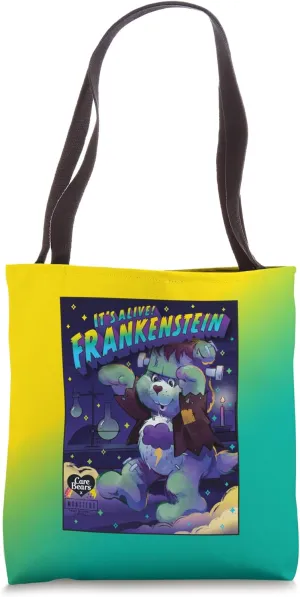 Care Bears x Universal Monsters Grumpy Bear Frankenstein Tote Bag