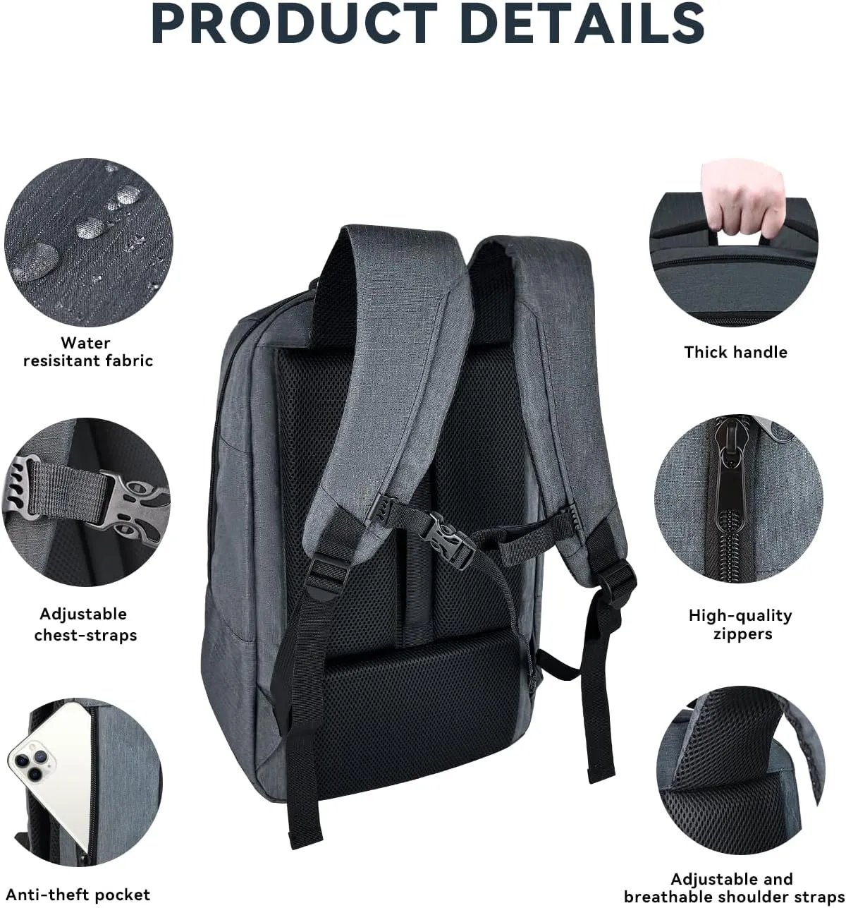 Carry on Backpack for Women Flight Approved 20.5x13x7.9(40L), Frontier Airlines Personal Item Bag Fit for 17in Laptop