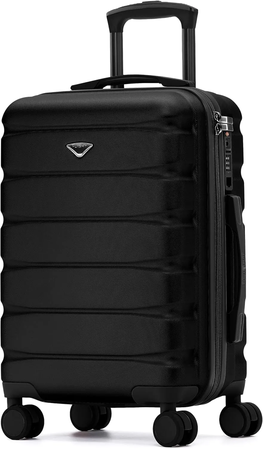 Carry On Suitcase 22x14x9 Hardside Built In TSA Lock & USB Port Lightweight Luggage Silent Double Spinner Wheels Maximum Overhead Carry-On Bag For American & United Approved Airlines