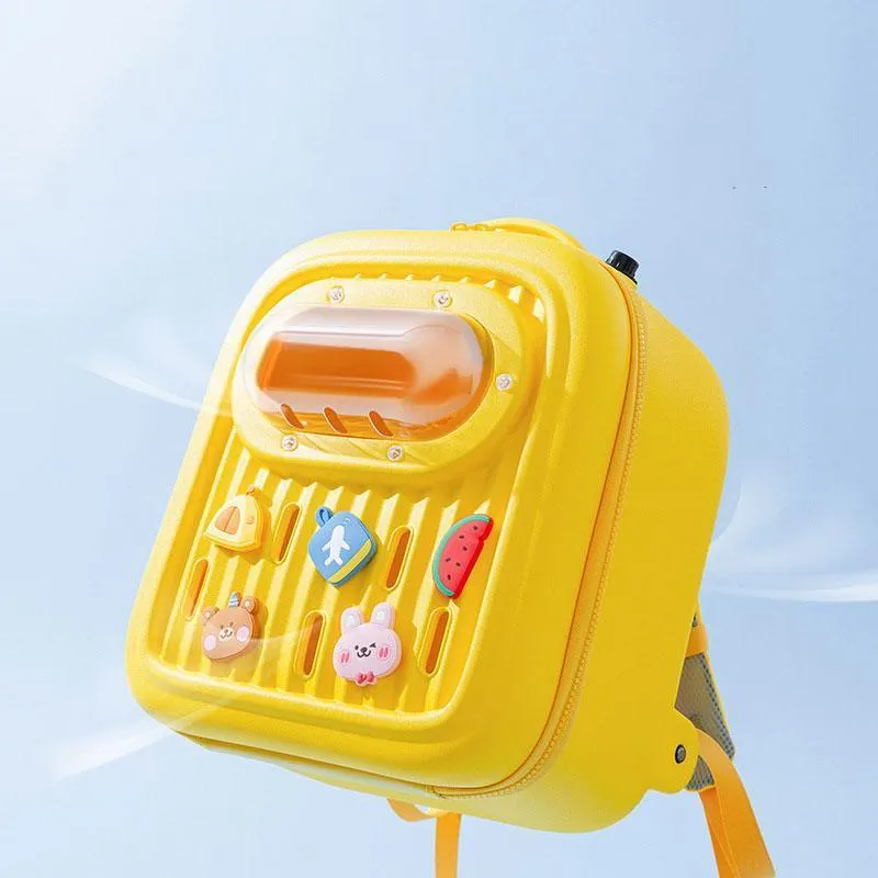 Cartoon Cat Carrier Backpack Large Yellow Pet Bag