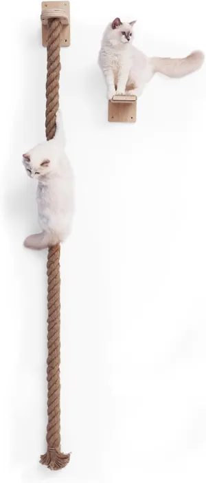 Cat Tree with 2.36in Thick Climbing Rope, 5.9ft Cat Tower with Scratching Post, Cat Tree Tower Featuring with Jumping Platform, Durable Cat Scratching Post