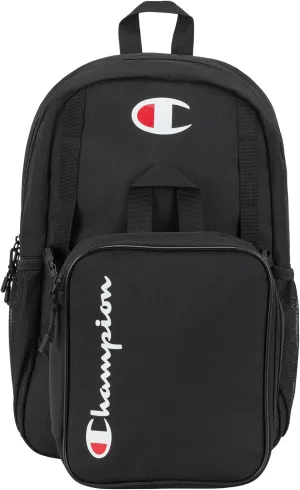 Champion Mode Lunch Kit & Backpack Combo, Black, One Size