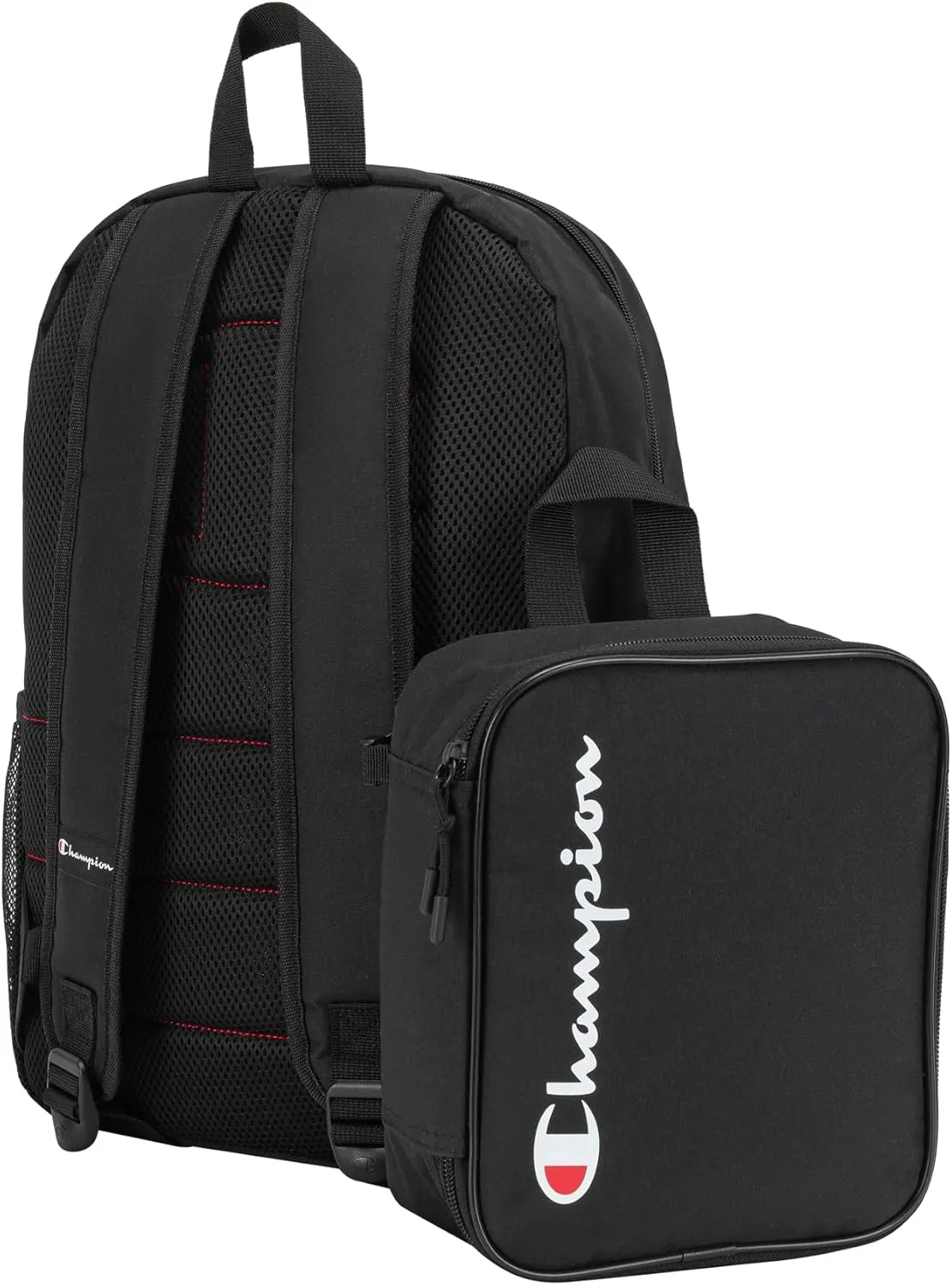 Champion Mode Lunch Kit & Backpack Combo, Black, One Size